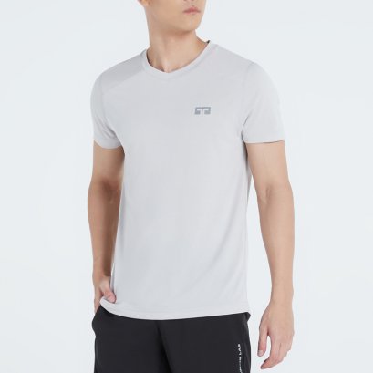 TL V-LITE RUNNING t-shirt  เสื้อวิ่งคอวีรุ่น TL V-LITE(เทา)